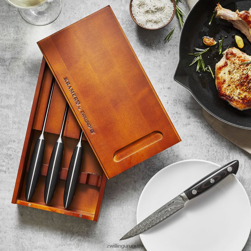kramer - euroline colección damasco inoxidable 4 piezas, juego de cuchillos para carne Zwilling cuchillería A688HF376