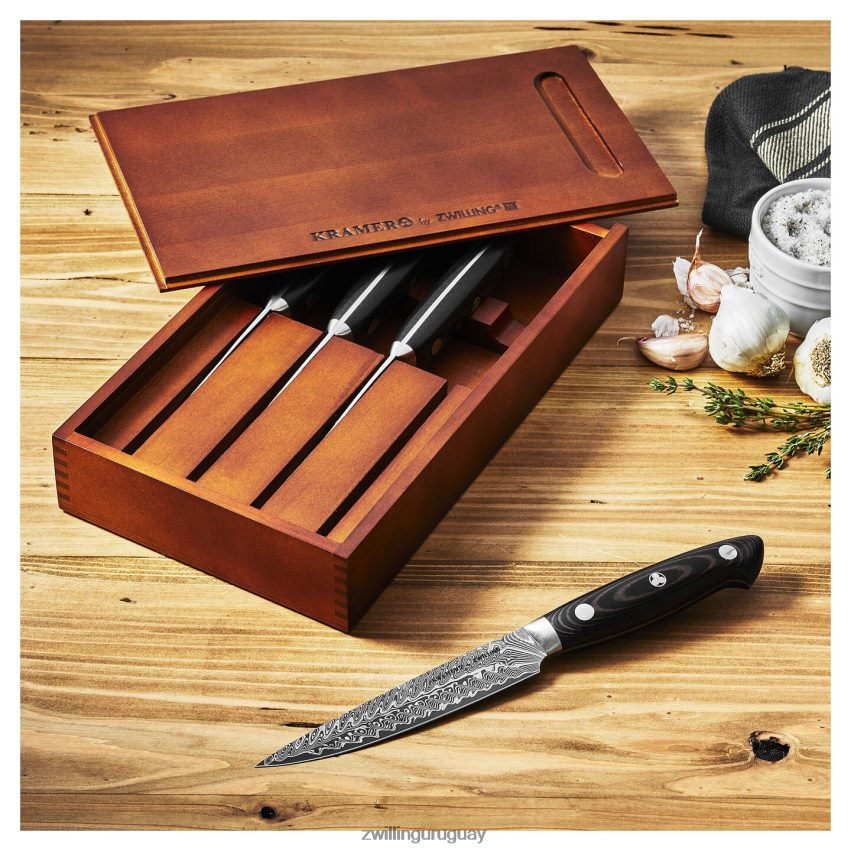 kramer - euroline colección damasco inoxidable 4 piezas, juego de cuchillos para carne Zwilling cuchillería A688HF376