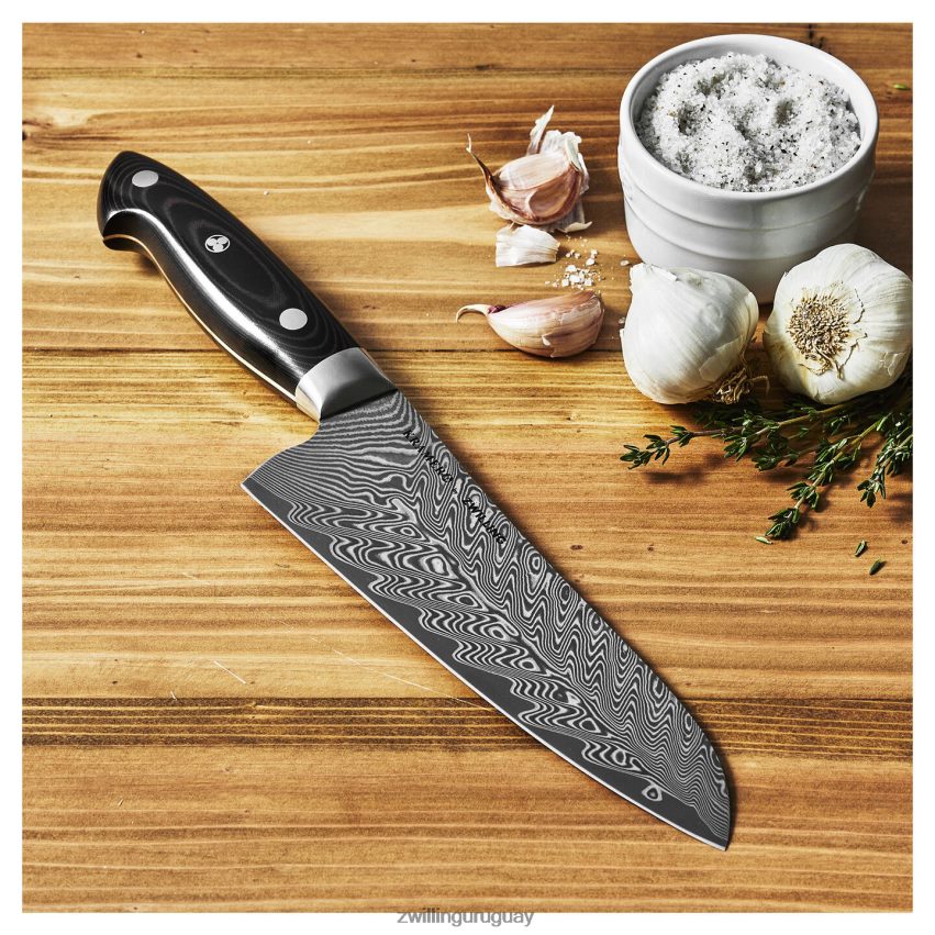 kramer - euroline colección damasco inoxidable cuchillo santoku de borde fino de 7 pulgadas Zwilling cuchillería A688HF129