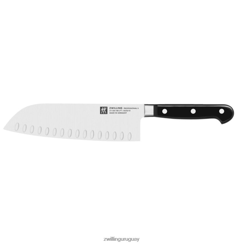 Cuchillo santoku profesional de 7 pulgadas con borde hueco Zwilling cuchillería A688HF71