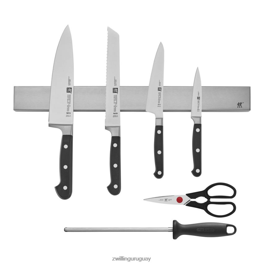 professional s juego de 7 piezas con barra magnética de acero inoxidable para cuchillos de 17,5" Zwilling cuchillería A688HF275