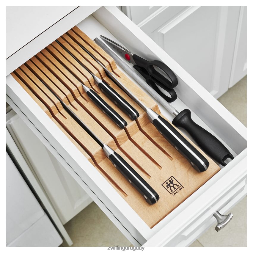 professional s juego de bloques de 7 piezas con bandeja para cuchillos de madera de haya, natural Zwilling cuchillería A688HF150