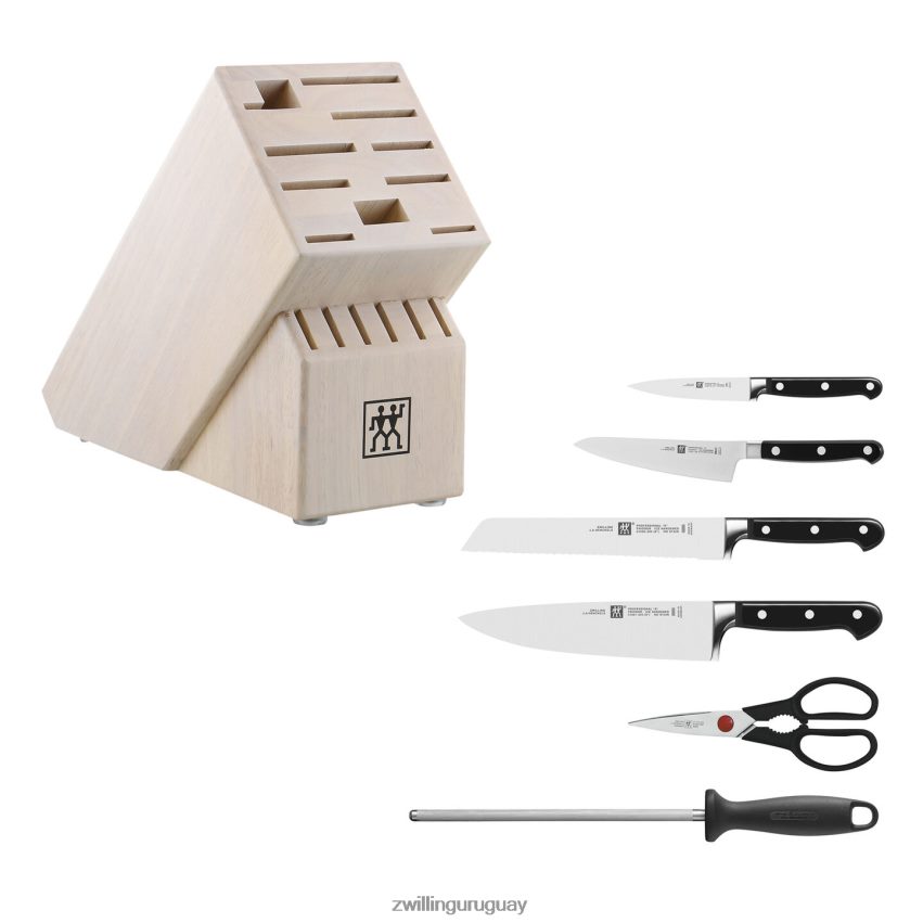 professional s juego de bloques de cuchillos de 7 piezas, blanco Zwilling cuchillería A688HF115