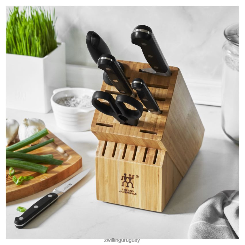 professional s juego de bloques de cuchillos de 7 piezas, natural Zwilling cuchillería A688HF51
