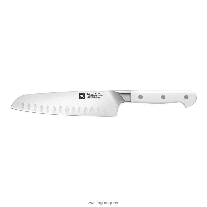 Cuchillo santoku delgado pro le blanc de 7 pulgadas con borde hueco Zwilling cuchillería A688HF212