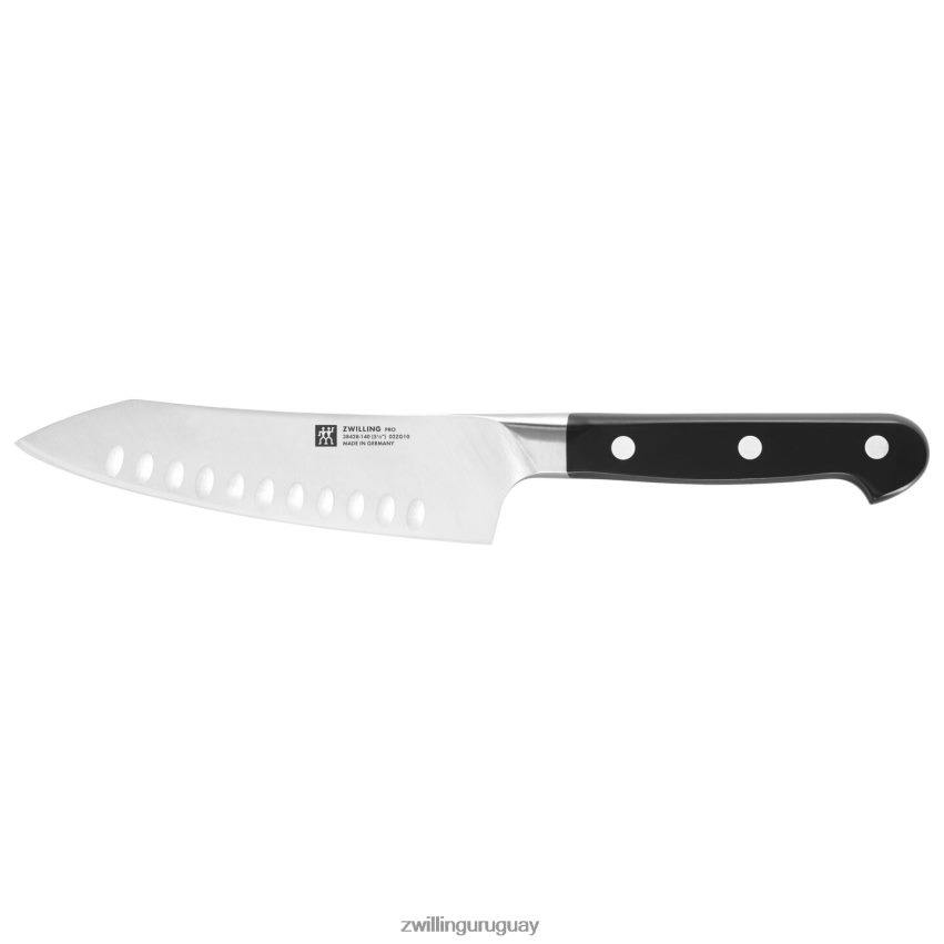 Cuchillo santoku mecedor pro de 5,5 pulgadas, borde hueco Zwilling cuchillería A688HF154