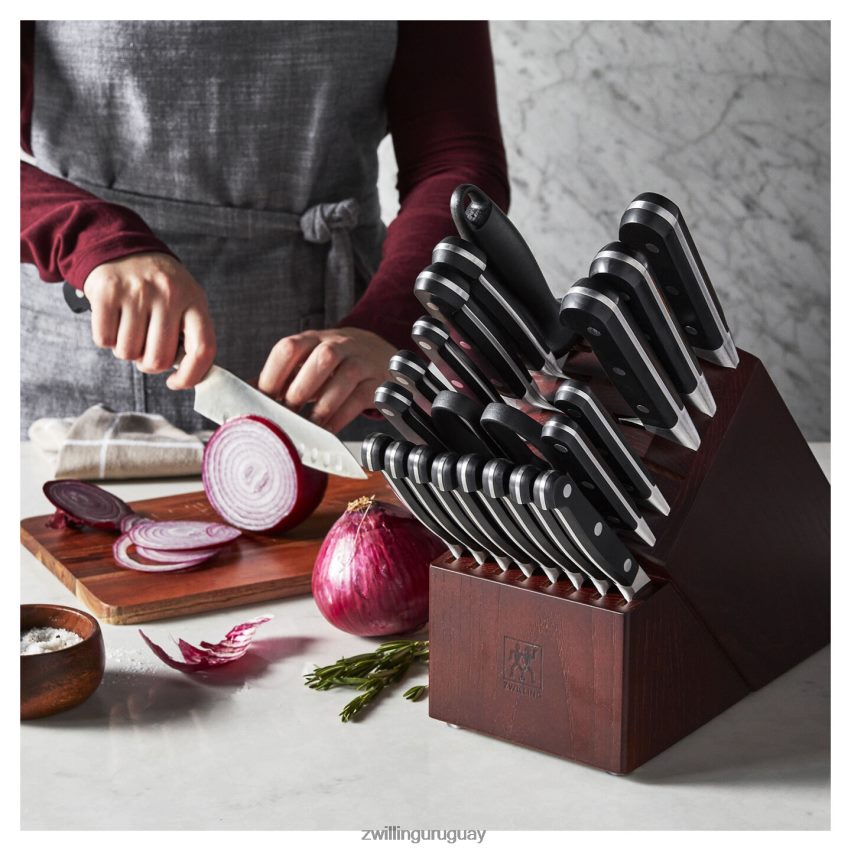 pro 22 piezas, juego de bloques de cuchillos, negro mate Zwilling cuchillería A688HF20