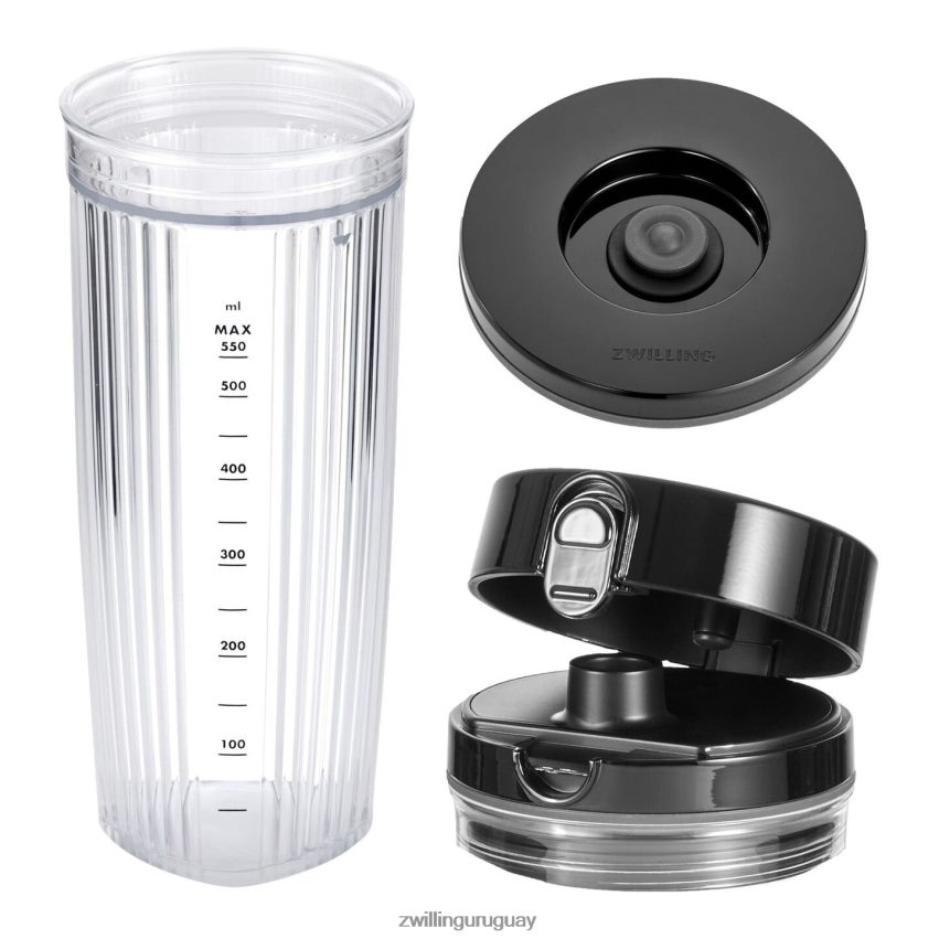 Jarra de licuadora personal enfinigy con tapa para beber y tapa de vacío - negro Zwilling electricidad A688HF585